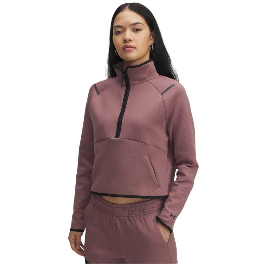 Under Armour Womens/Ladies Unstoppable Fleece Quarter Zip Sweatshirt / Maroon